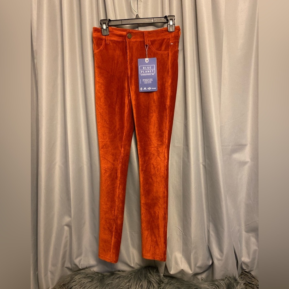 50%offw❤️ Boom Boom Women’s Corduroy copper skinny Jeans 5 NWT Blue Planet #73